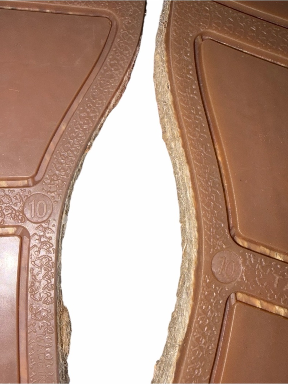 NEW Talbots Coral Suede & Gold Leather Izzy D’Orsay Espadrille Flats Sandals 10 - Picture 9 of 10